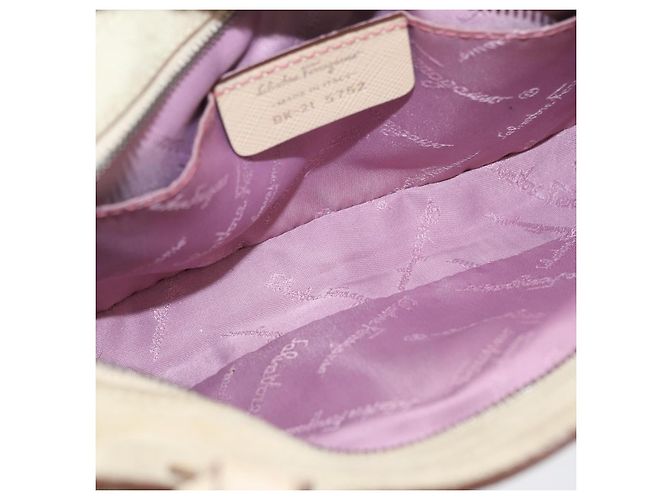 Salvatore Ferragamo Gancini Suede Beige - vista 5