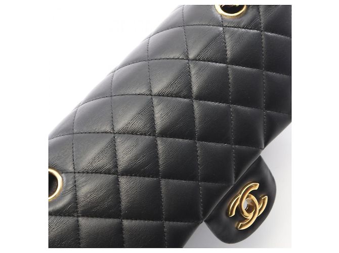 Borsa a tracolla Chanel Matelassé Double Flap Nero - vista 10