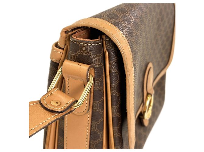 Céline Borsa a tracolla Celine motivo Macadam Marrone - vista 11