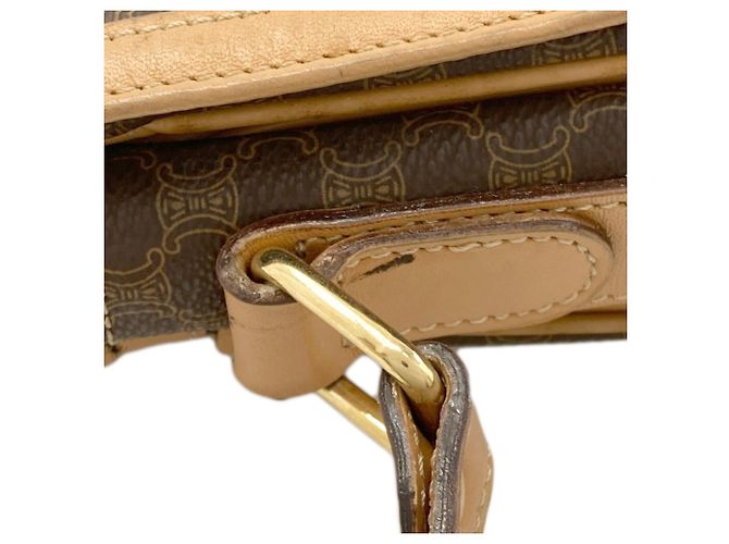 Céline Borsa a tracolla Celine motivo Macadam Marrone - vista 13