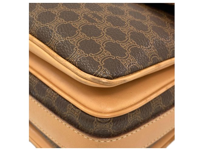 Céline Borsa a tracolla Celine motivo Macadam Marrone - vista 16