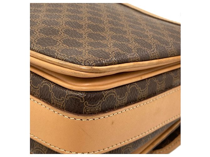Céline Borsa a tracolla Celine motivo Macadam Marrone - vista 17