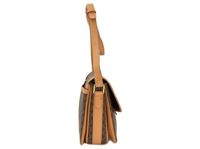 Céline Borsa a tracolla Celine motivo Macadam Marrone - vista 3
