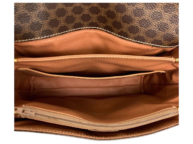 Céline Borsa a tracolla Celine motivo Macadam Marrone - vista 5