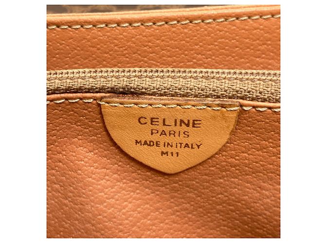 Céline Borsa a tracolla Celine motivo Macadam Marrone - vista 6