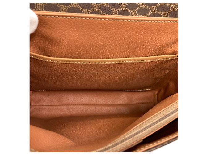 Céline Borsa a tracolla Celine motivo Macadam Marrone - vista 7