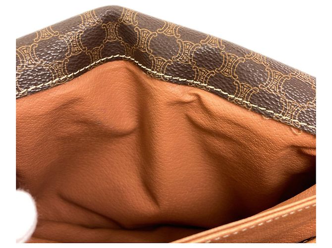 Céline Borsa a tracolla Celine motivo Macadam Marrone - vista 8