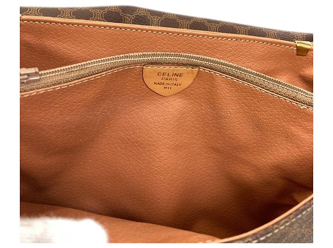 Céline Borsa a tracolla Celine motivo Macadam Marrone - vista 9