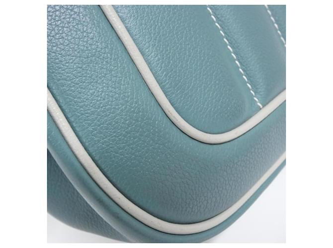 Borsa a tracolla Hermès Berline MINI Blu Blu chiaro - vista 4