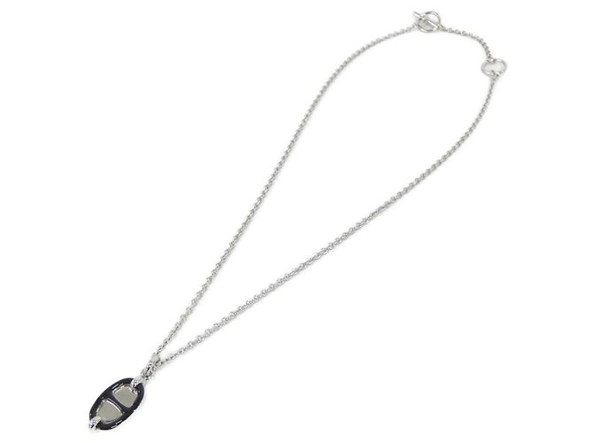 Hermès Collar Hermes Mini Maillon PM Negro Plata - vista 2