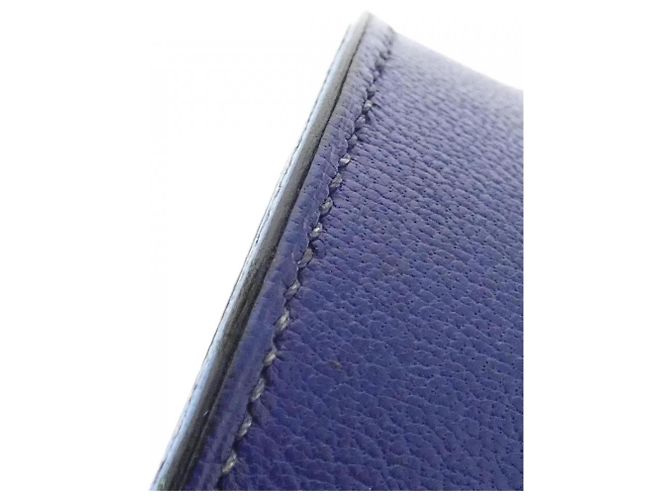 Hermès Monedero de piel de cabra azul Hermes - vista 2
