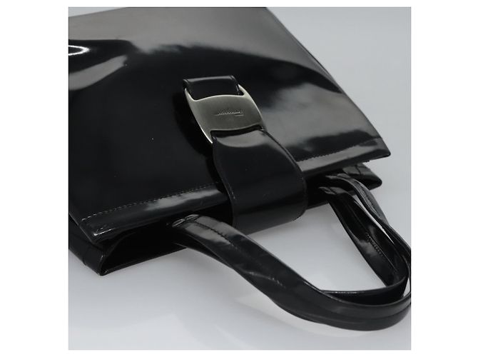 Salvatore Ferragamo Vala Leather Nero - vista 7