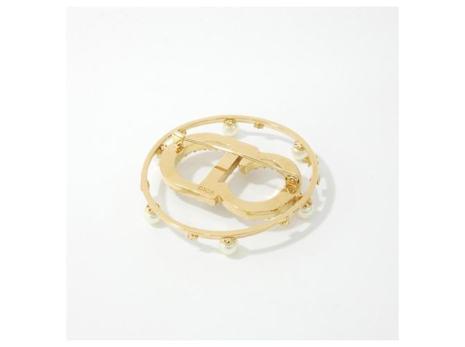 Spilla Christian Dior Claire Di Lune Bianco D'oro - vista 2