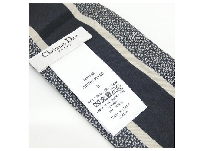 Sciarpa Christian Dior Dior OBLIQUE Blu Blu navy - vista 4