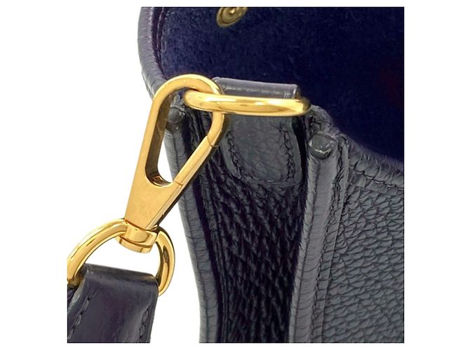 Hermès Borsa a tracolla Hermes Evelyne TPM Blu navy - vista 13