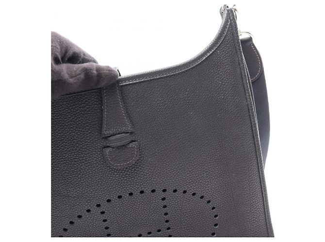 Hermès Borsa a tracolla Hermes Evelyne 1 PM in pelle Togo blu navy - vista 10