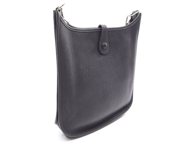 Hermès Borsa a tracolla Hermes Evelyne 1 PM in pelle Togo blu navy - vista 2