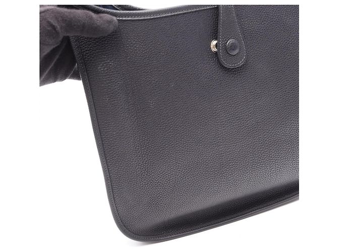 Hermès Borsa a tracolla Hermes Evelyne 1 PM in pelle Togo blu navy - vista 7
