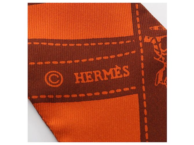 Silk In Hermès Pañuelo Hermes Twilly BOLDUC Castaño - vista 4