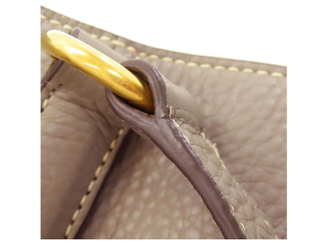 Prada Tote Bag aus grauem Kalbsleder Braun - Ansicht 18