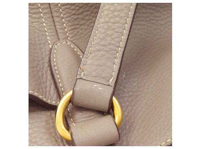 Prada Tote Bag aus grauem Kalbsleder Braun - Ansicht 19
