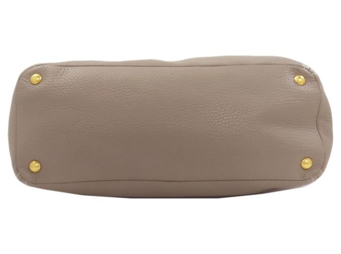 Prada Tote Bag aus grauem Kalbsleder Braun - Ansicht 4