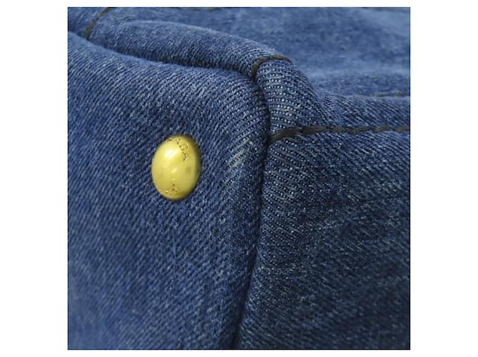 Borsa Prada Canapa Denim Blu - vista 18