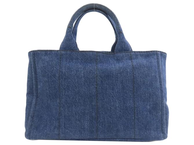 Borsa Prada Canapa Denim Blu - vista 2