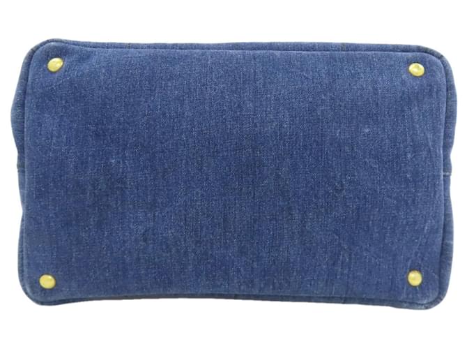 Borsa Prada Canapa Denim Blu - vista 4