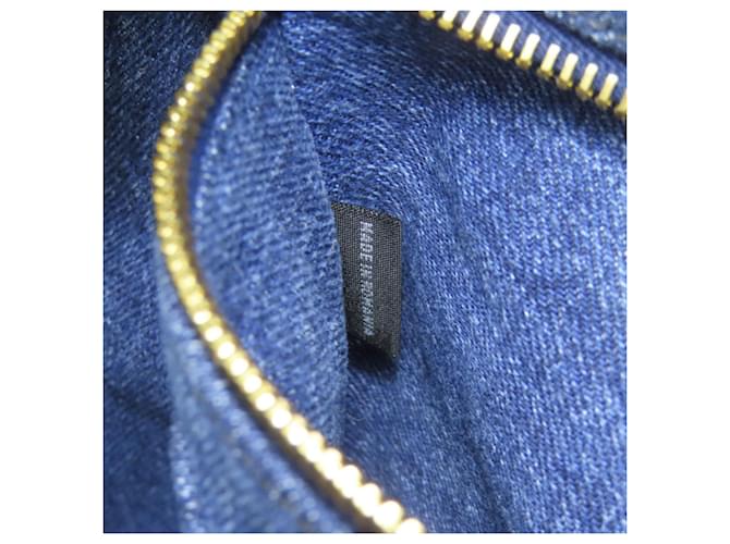Borsa Prada Canapa Denim Blu - vista 7