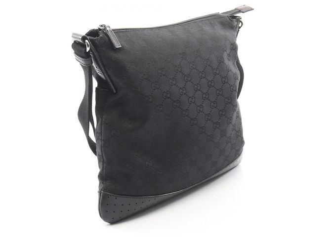 Borsa a Spalla Gucci GG Canvas Nero - vista 2