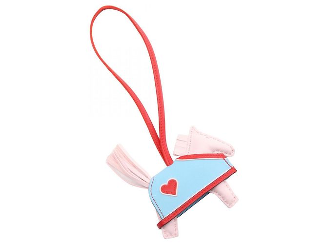 Hermès Hermes Rodeo PM Charm Accessoire Pink Rot Blau Hellblau - Ansicht 2