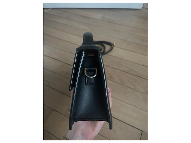 Jacquemus Grand Bambino Borsa in pelle nera Nero - vista 10