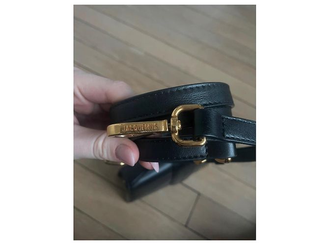 Jacquemus Grand Bambino Borsa in pelle nera Nero - vista 12
