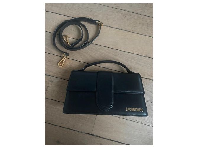 Jacquemus Grand Bambino Borsa in pelle nera Nero - vista 3