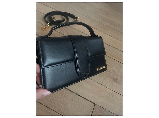 Jacquemus Grand Bambino Borsa in pelle nera Nero - vista 4