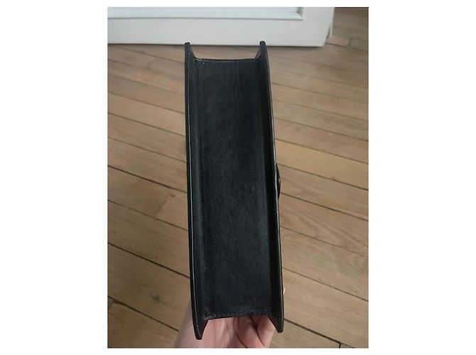 Jacquemus Grand Bambino Borsa in pelle nera Nero - vista 8