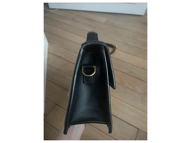 Jacquemus Grand Bambino Borsa in pelle nera Nero - vista 9