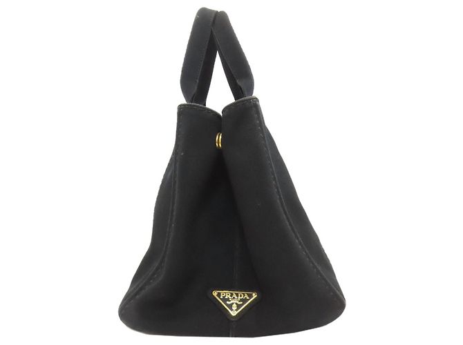 Bolso Prada Canapa en lona negra Negro - vista 3