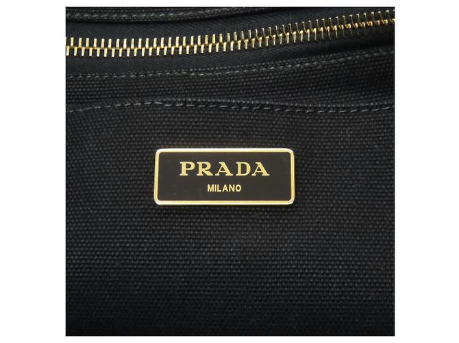 Bolso Prada Canapa en lona negra Negro - vista 6