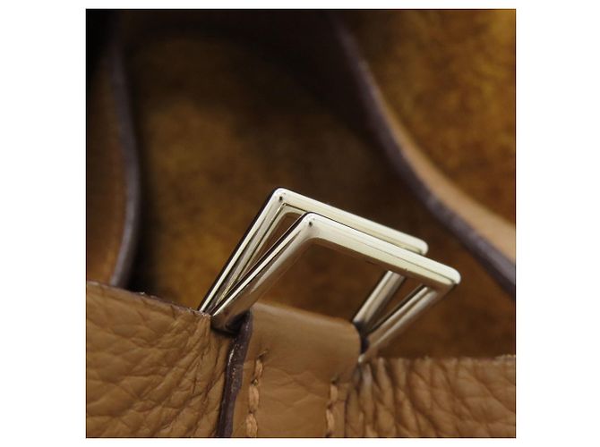 Hermès Bolsa Hermes Picotin Lock PM Marrom - vista 10