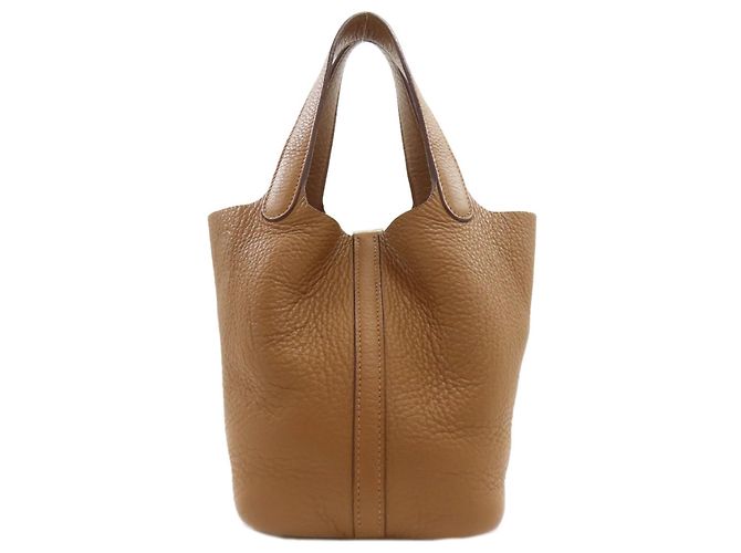Hermès Bolsa Hermes Picotin Lock PM Marrom - vista 2