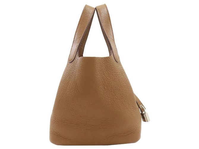Hermès Bolsa Hermes Picotin Lock PM Marrom - vista 3