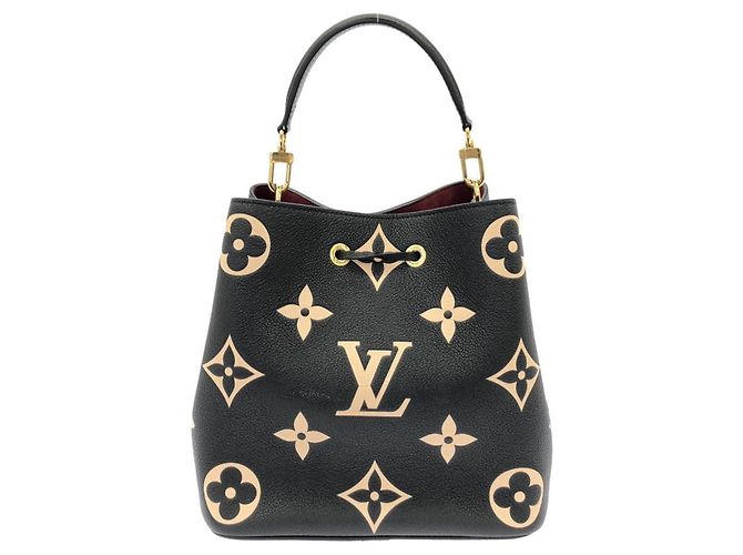 Néonoé Borsa a Spalla Louis Vuitton Bicolor Monogram Empreinte Neo Noe MM Nero Beige - vista 2