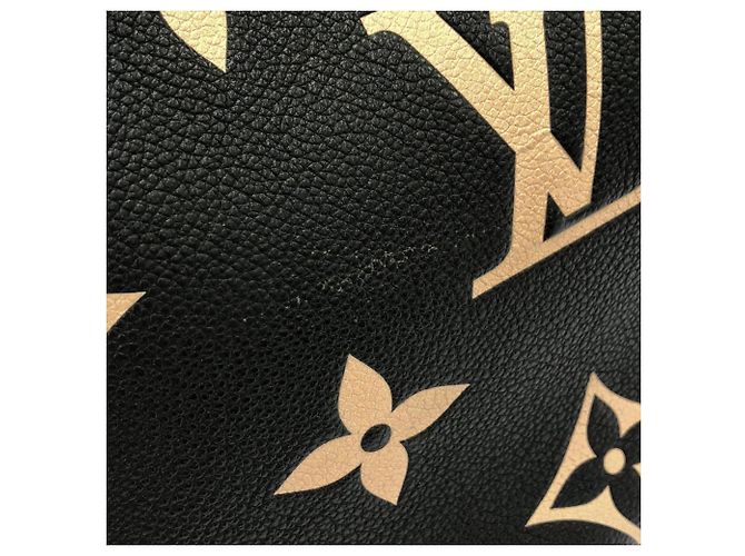 Néonoé Borsa a Spalla Louis Vuitton Bicolor Monogram Empreinte Neo Noe MM Nero Beige - vista 4