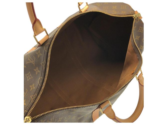 Borsa Boston Louis Vuitton Monogram Keepall 50cm Marrone - vista 7