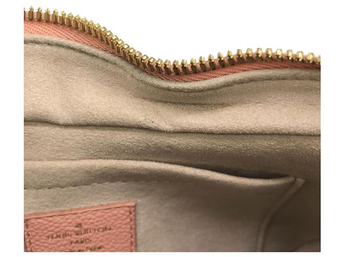 Borsa a Spalla Louis Vuitton Bicolor Monogram Empreinte Bagatelle Rosa - vista 7