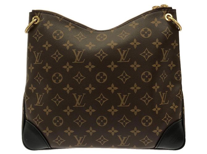 Borsa a Spalla Louis Vuitton Monogram Odeon MM Marrone Nero - vista 2