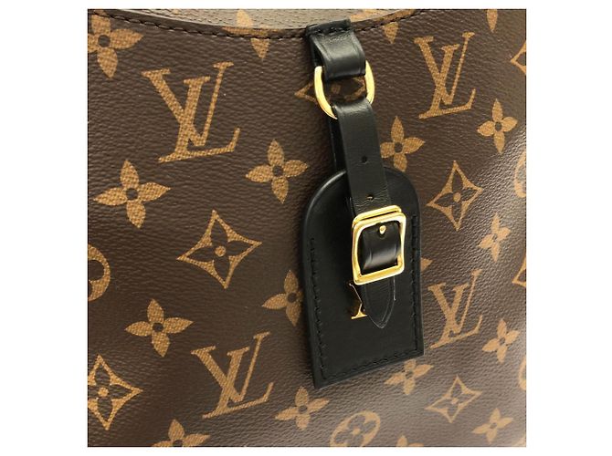 Borsa a Spalla Louis Vuitton Monogram Odeon MM Marrone Nero - vista 4