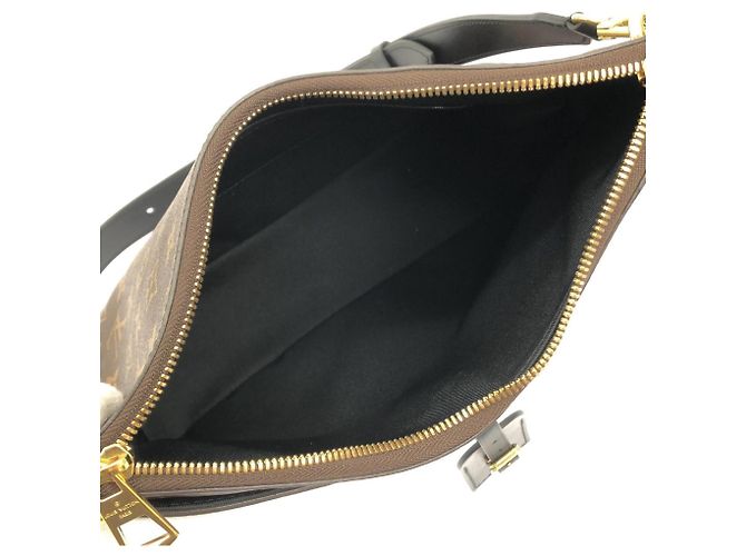 Borsa a Spalla Louis Vuitton Monogram Odeon MM Marrone Nero - vista 8